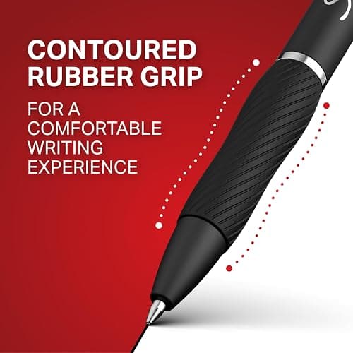 Sharpie S-Gel Gel Pens, Black Barrel, Medium Point (0.7mm), Black Gel Ink Pens, 12 Count - Home, Office, School, Journaling, Writing, Note-Taking, Teacher Supplies thumbnail 6