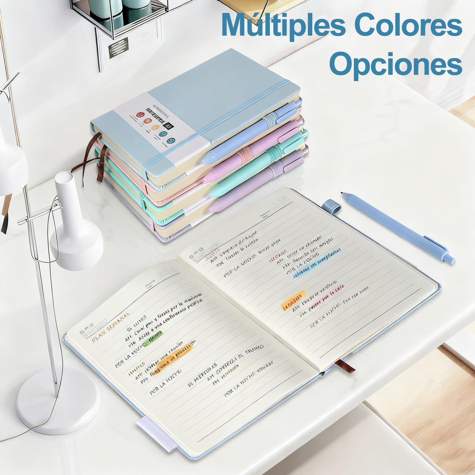 3 Pack Cuaderno Rayado,A5 Cuaderno con Forro de Tapa Dura de 480 páginas,Diario de Piel para Escribir, Oficina, Escuela, Negocio(3 Colors 20.8cm x14.5cm) thumbnail 6