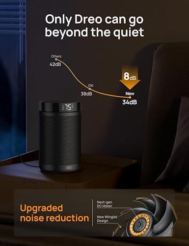 Dreo Space Heater, Portable Electric Heaters for Indoor Use with Thermostat, Digital Display, 1-12H Timer, Eco Mode and Fan Mode, 1500W PTC Ceramic Fast Safety Heat for Office Bedroom Home, Black thumbnail 7