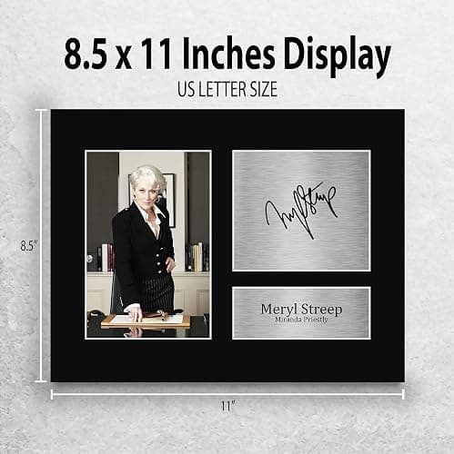HWC Trading Meryl Streep The Devil Wears Miranda Priestly Gifts Printed Signed Autograph Picture for Movie Memorabilia Fans - US Letter (ID-011862) thumbnail 2