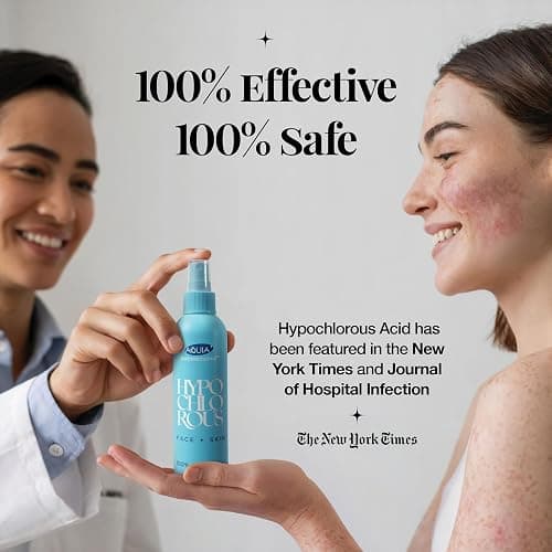 Hypochlorous Acid Spray for Face and Skin | Piercing Aftercare Spray | 8 oz Hypochlorous Acid Sprays for Face, Skin, Acne, Eczema, Body Acne Sprays, Piercing Aftercare, Facial Wound Solution, Workout thumbnail 2