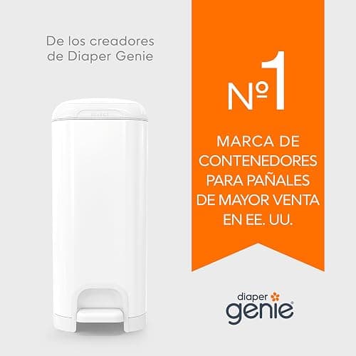Angelcare Cubo para pañales Classic XL. Incluye un repuesto octogonal de alta capacidad y resistente a olores (1 mes - 210 pañales talla 1). Práctico, eficiente y económico. thumbnail 11