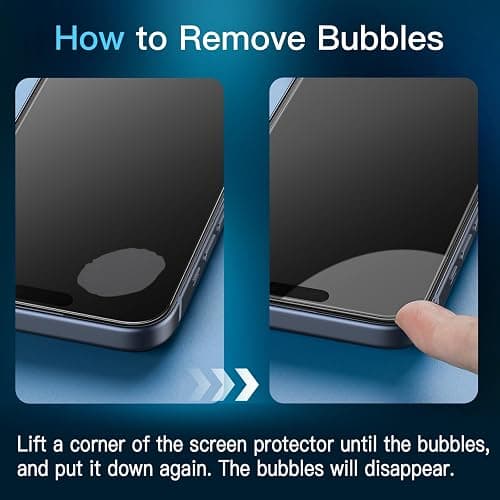 JETech Screen Protector for iPhone 15 Pro 6.1-Inch, Tempered Glass Film with Easy Installation Tool, Case-Friendly, HD Clear, 3-Pack thumbnail 2