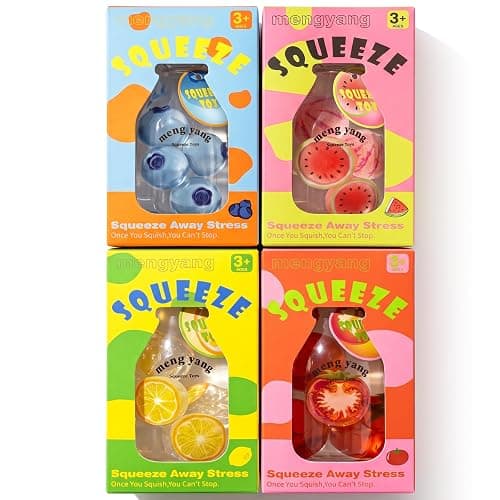 Bottle-Shaped Squishy Toy, Slow Rising Sensory Fidget Toy for Kids & Teens | Squeeze for a satisfying sensory feel with realistic blueberry shapes inside; fun for parties and stocking stuffers thumbnail 6