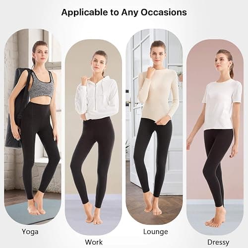 SINOPHANT High Waisted Leggings for Women - Full Length Capri Buttery Soft Yoga Pants for Workout Athletic thumbnail 5