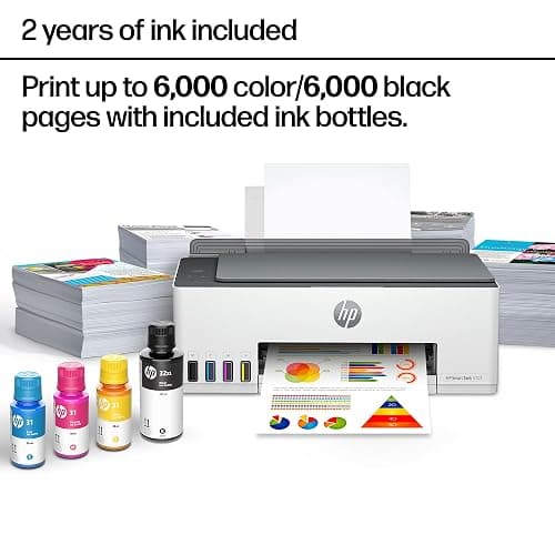 HP Smart Tank 5101 Wireless All-in-One Refillable Printer, Scanner, Copier with 2 years of Ink included, Wireless printer-for-home use an EcoTank Alternative (1F3Y0A) thumbnail 7