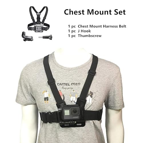 Dream Bull Chest Mount Harness Chesty Vest Head Mount Strap for Action Camera Compatible with GoPro Hero 12,11,10,9,8,Max,Go Pro Hero 7,6, 5,4, Session,3+,3,Hero (2018),Fusion,DJI Osmo,AKASO thumbnail 8