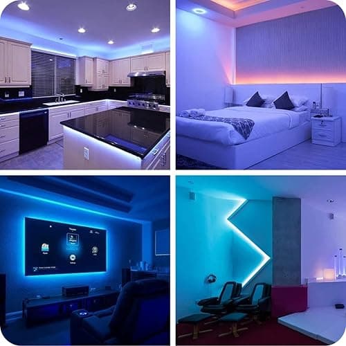 LED Strip Lights 30m, RGB Bluetooth Ultra-Long LED Light with Remote, Music Sync, Smart App Control, Colorful LED Lights Strip for Bedroom, Home, Party, Bar (2x15m) - 30M thumbnail 5