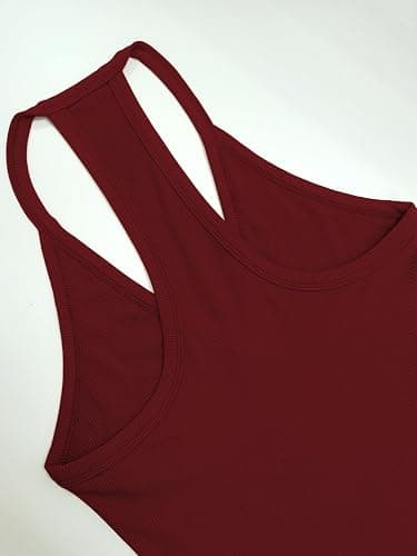 Wine red workout top for women thumbnail 4