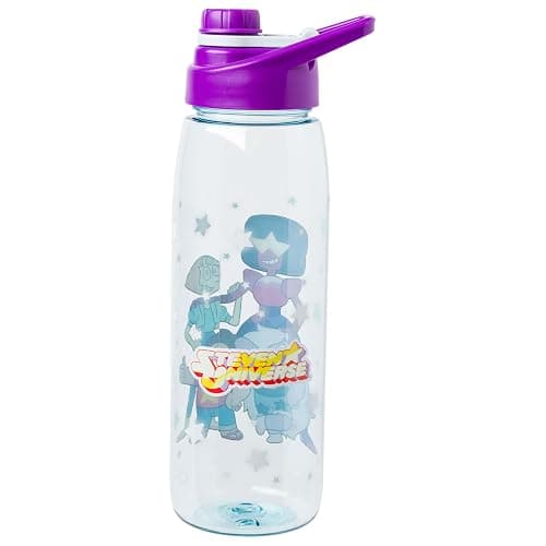 Silver Buffalo Steven Universe Featuring Garnet, Pearl, and Amethyst Water Bottle with Screw-On Lid, 28 Ounces thumbnail 5