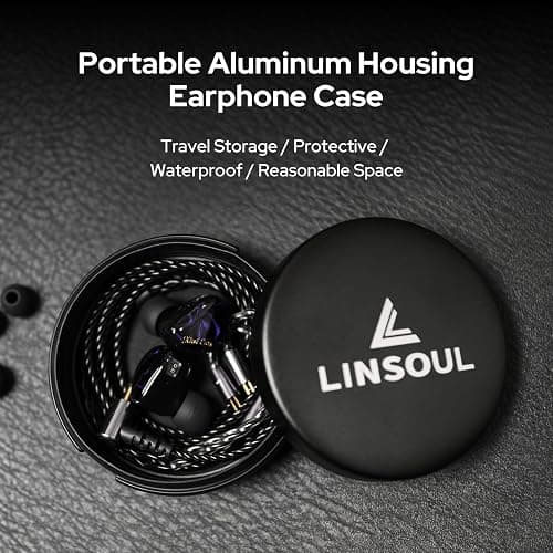 Linsoul Mini Portable Aluminum Storage Earphone Case, Water Resistant, Hard Protective Traval Carrying Case for KZ ZS10 PRO, Kiwi Ears Orchestra lite/Singolo/Cadenza, Simgot EA500LM, Tangzu Wan'er thumbnail 5