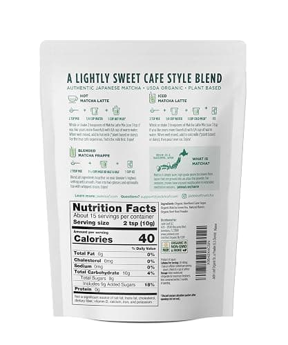 Jade Leaf Matcha Organic Premium Ceremonial Grade Matcha Green Tea Powder - Japanese - Culinary, Ingredient, Ceremonial Barista Teahouse, Latte, Collagen, 5.3 Ounce (Pack of 1), Strawberry Matcha Latte thumbnail 2