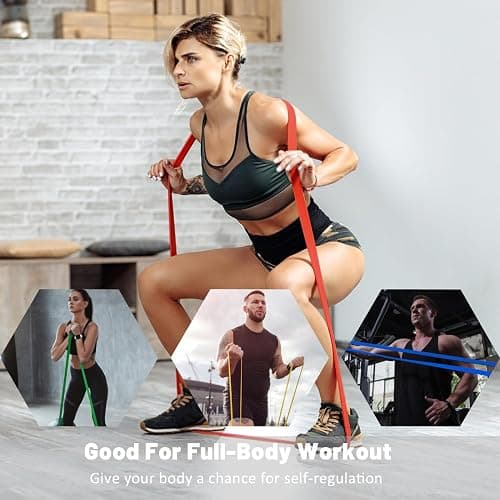 Resistance Bands, Pull Up Assist Bands - Workout Bands, Eexercise Bands, Long Resistance Bands Set for Working Out, Fitness, Training, Physical Therapy for Men Women thumbnail 5