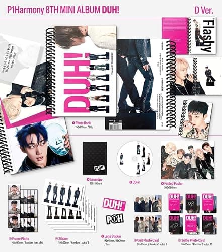 P1Harmony DUH! 8th Mini Album Photobook Ver (D+U 2 Ver SET) thumbnail 5