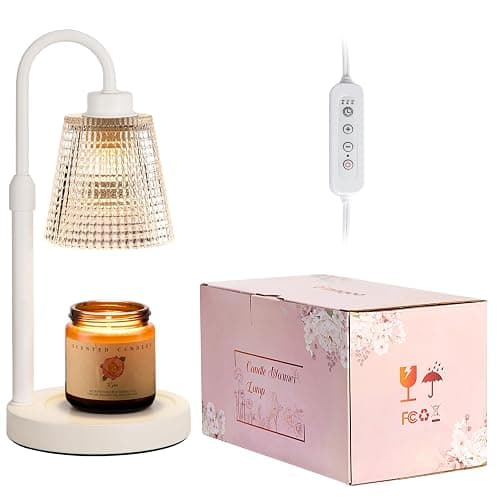 White Candle Warmer Lamp with Timer, Dimmable Candle Warmer for Jar Candles, Height Adjustable Wax Melts Warmer, Birthday Gifts for Women Mom, House Warming Gifts New Home Decor thumbnail 8