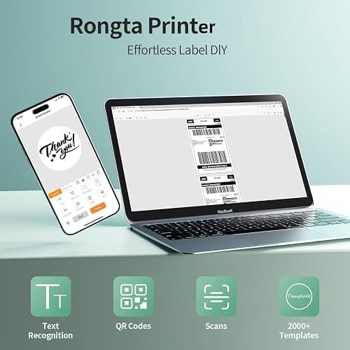 Rongta Thermal Shipping Label Printer, Bluetooth Wireless 4x6 Sticker Label Maker for Package, Compatible with Windows, Mac, Android & iPhone, Used for Small Business thumbnail 9