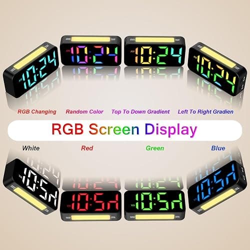 Topski Loud Alarm Clocks for Bedrooms Heavy Sleepers, Plug-in Digital Bedside Clock with Night Light, Large Display, Dual Alarm, Snooze, Dimmable for Kids Teens Boys Girls thumbnail 3