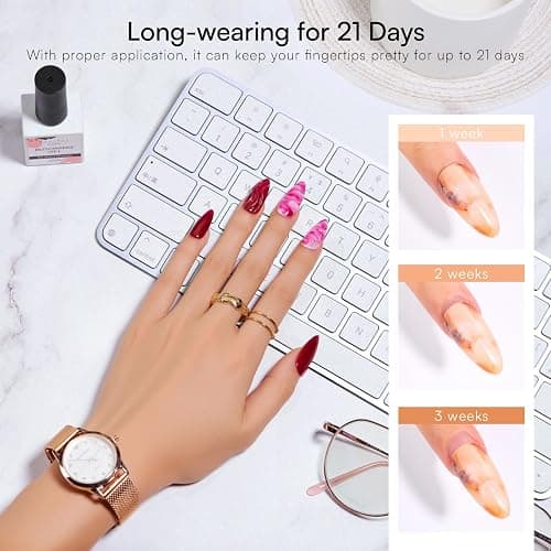 Makartt Clear Blooming Gel 15ml UV LED Soak Off Nail Art Polish for Spreading Effect Marble Nail Polish Gel Paint Nail Designs for DIY Color Flower Watercolor Magic Beauty Gift thumbnail 6