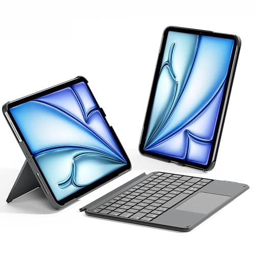 Inateck for iPad 11th/10th Gen Case with Keyboard,for iPad 10th(10.9")/11th Gen(2025 A16),Air 11" M3/M2,Air 6/5/4th,Pro 11 4/3/2/1th,Ultralight Detachable Keyboard with Touchpad, AceTouch Gray thumbnail 8