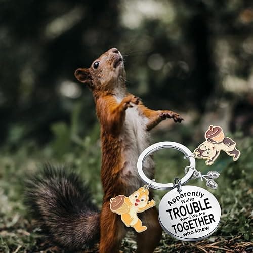 KUIYAI Cartoon Merchandise Chip Dale Squirrel Lovers Gift Apparently We're Trouble When We Are Together - Apparentlydalechipk thumbnail 7