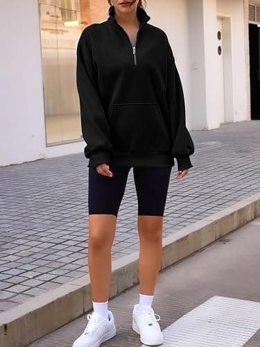 Trendy Queen Womens Zip Up Hoodies Oversized Sweatshirts Preppy Clothes Fall Teen Girls Outfits Fashion Crewneck Pullover thumbnail 6