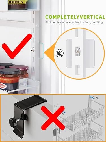 NQW Over The Door Pantry Organizer, 9-Tier Pantry Organization and Storage, Hanging Door Spice Rack Shelves, Home & Kitchen Organization, Laundry & Bathroom Essentials, White thumbnail 6