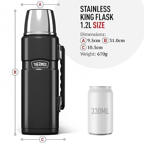 Thermos - Stainless King Copper Travel Flask (1.2L) - Premium Leak Proof Insulated Tea & Coffee Flask for Hot & Cold Drinks, Built-in Cup, Twist-Pour Stopper, BPA-Free, Durable Steel thumbnail 3