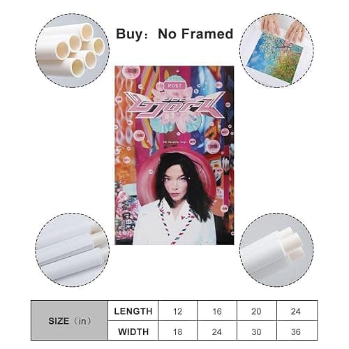 Post by Bjork Album Cover Canvas Poster Print Music Posters for Room Aesthetic Gift Unframe-style12x18inch(30x45cm) thumbnail 2