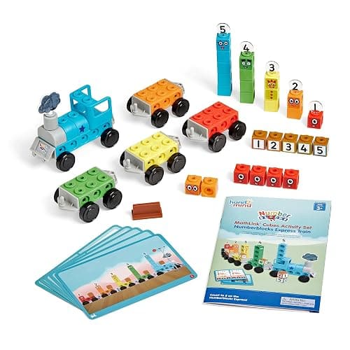 hand2mind Numberblocks Express Train MathLink Cubes Activity Set, Preschool Learning Activities, Train Toy, Counting Blocks, Number Toys, Kids Educational Toys, Math Manipulatives for Preschoolers thumbnail 9
