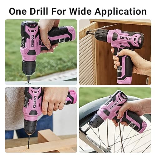 Werkzeugkoffer Akkuschrauber Werkzeugkasten Werkzeug Koffer Werkzeugset：DEKO Werkzeugkiste Bestückt 126-tlg. professionelle Werkzeugkiste für Heimwerker, für Büros und Garten, Rosa thumbnail 4