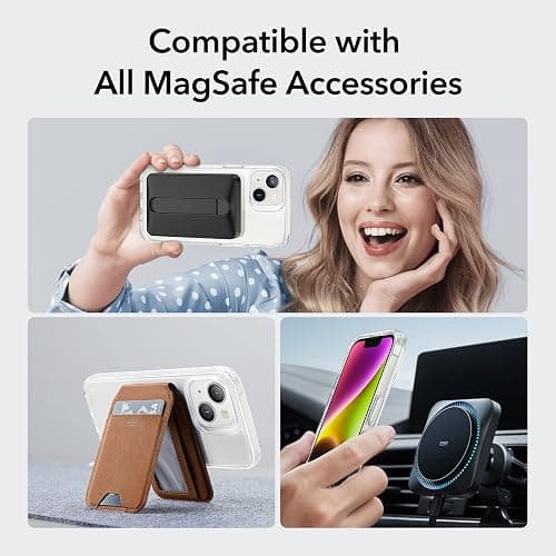 ESR for iPhone 14/iPhone 13 Case, Compatible with MagSafe, Classic Hybrid Magnetic Mobile Phone Case iPhone 14/13 Case, Military Standard, Drop Protection, Clear thumbnail 8