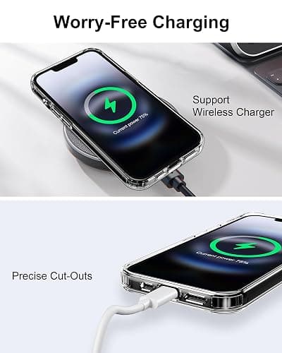 HOOMIL Case for iPhone 16e and iPhone 17e 6.1-Inch, Non-Yellowing, Drop Protection, Anti-Scratch Transparent Hard Back Phone Cover - Crystal Clear thumbnail 7