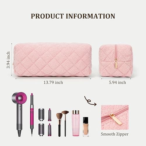 HiTotes Hair Tools Travel Bag Compatible with Dyson Airwrap Cute Floral Travel Case for Shark Flexstyle Hair Tools Organizer thumbnail 4