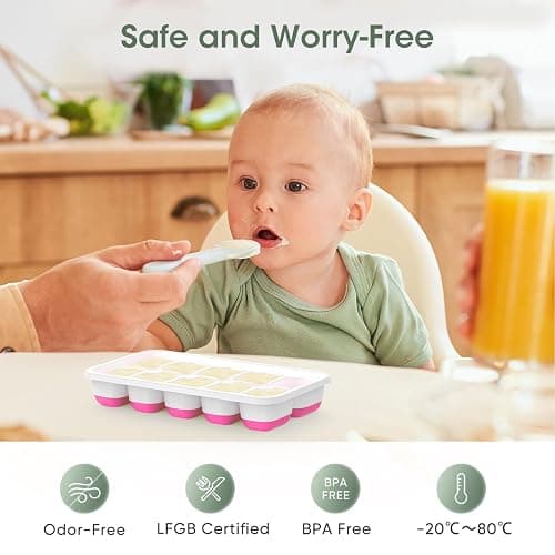 DOQAUS Ice Cube Tray with Lid and Bin,4 Pack Ice Cube Trays for Freezer | Silicone,Stackable.Easy Release Trays with Storage Bin & Scoop. Ideal for Freezer, Kitchen, RV, Cocktail, Coffee. thumbnail 3