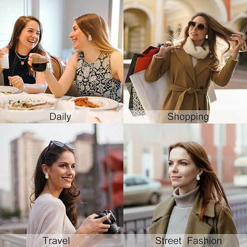 Teardrop Earrings Dupes for Women Gold Chunky Hoop Earring Dangle Earrings Water Drop Hypoallergenic Earring for Women thumbnail 7
