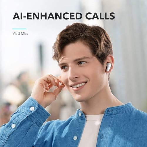 Soundcore by Anker P20i True Wireless Earbuds, 10mm Drivers with Big Bass, Bluetooth 5.3, 30H Long Playtime, Water-Resistant, 2 Mics for AI Clear Calls, 22 Preset EQs, Customization (White) thumbnail 6