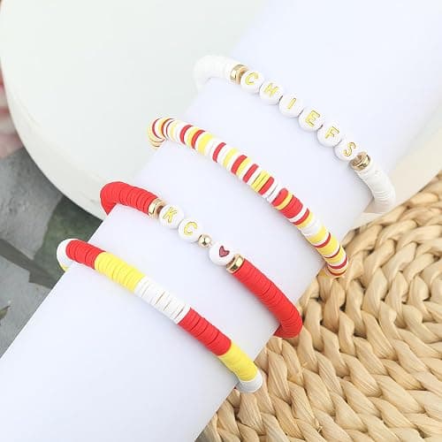 imani Gift for Football Fans K&C beads Bracelet Kansas City Inspired Party Decor Outfits thumbnail 2