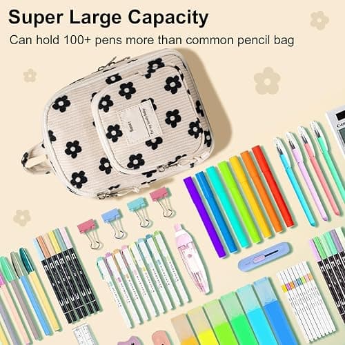 LEDAOU Pencil Case Cute Zipper Pencil Pouch Large Capacity Pencil Bag Organizer School Supplies for Girls Boys Kids thumbnail 6