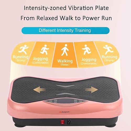 Whole Body Vibration Plate Exercise Machine – Power Vibrating Plate for Lymphatic Drainage Weight Loss, Shake Plate Exercise Platform with Touch Screen & Resistance Bands, Equipment for Women Men thumbnail 5