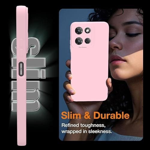 Compatible with Moto G Power 2025 Case: Liquid Silicon Protective Military,Grade Armor G Power 2025 Case,Heavy Duty Protection Phone Cases for G Power Pink thumbnail 5