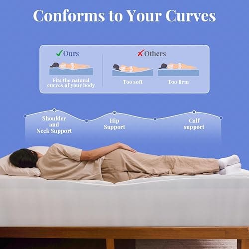OhGeni Cooling 4 Inch Twin XL Dual Layer Mattress Topper, 2 Inch Gel Memory Foam,2 Inch Soft Pillow Top Pad, College Dorm Essentials Bedroom Mattresses Cover, Comfortable Sleep and Back Pain Relief thumbnail 5