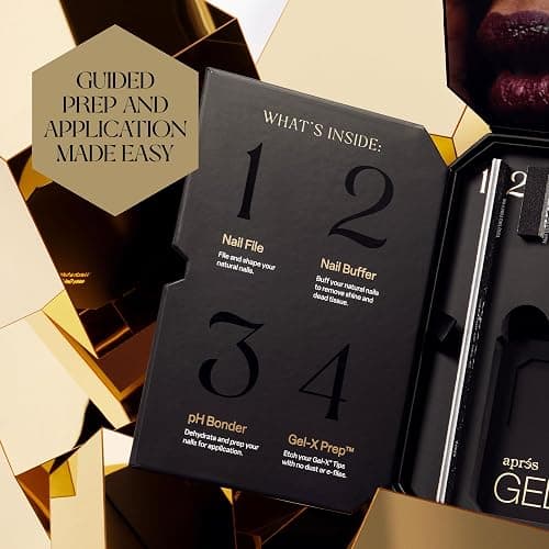 Aprés Gel-X Professional Nail Extension Starter Kit, 14 Sizes 00-9 w/ Half Sizes, Soft Gel-X Tips, HEMA/TPO-Free (Sculpted Almond Medium) thumbnail 5