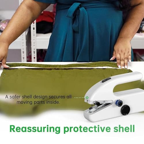 Unique sewing experience: Handheld sewing machine with storage box, portable package,mini sewing machine for travel, including various accessories and tools thumbnail 6