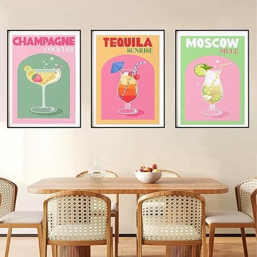 DAZZLEDOTS 6 Pack Diamond Art Kits for Adults, Cocktail Diamond Painting 5D Diamond Art Kits for Beginners Retro Cocktail DIY Full Drill Paint by Diamonds Dot Gem Art for Home Wall Decor 12x16Inch thumbnail 3