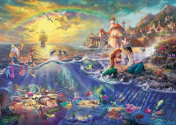 Schmidt , Thomas Kinkade: Disney The Little Mermaid Puzzle - 1000pc, Puzzle, Ages 12+, 1 Players - Image 1