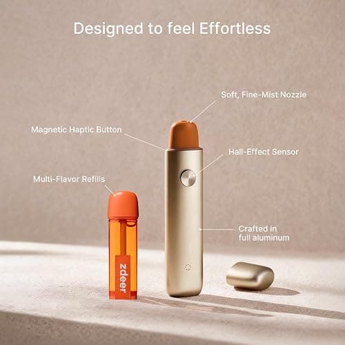 ZDEER Electric Oral Spray for Bad Breath & Dry Mouth, Probiotic Fresh Breath Mouth Spray, Alcohol Free Rechargeable Micro-Mist Breath Spray with 3 Flavor Cartridges, Travel Size thumbnail 8