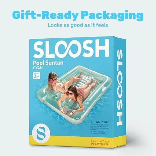 Sloosh Inflatable Tanning Pool Lounge Float, Sun Tan Tub Adult Pool Floats Raft for Pool Sunbathing Suntan Blow up Pool Lounger Tanning Bed Floatie for Adults thumbnail 9
