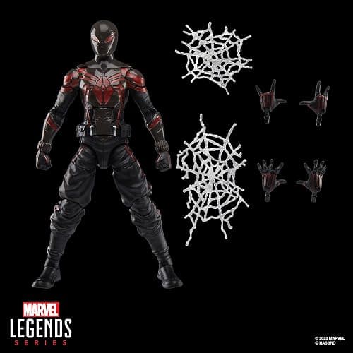 Spider-Man Marvel Legends Series Gamerverse Miles Morales Brooklyn 2099 Suit Action Figure, Black thumbnail 9