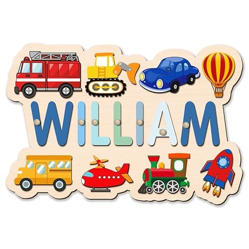 Name Puzzle for Kids Personalized, Custom Wooden Name Animal Puzzle, Montessori Learning Toys for Toddler 1-3, First Birthday Gifts for Girls&Boys thumbnail 3