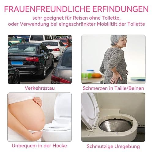 Urinella für Frauen, Weibliches Urinal Silikon Trichter Tragbares Urinal für Frauen Stehend Bis Pinkeltrichter Wiederverwendbarer Frauenurinal für Frauen, Outdoor, Aktivitäten, Camping thumbnail 7